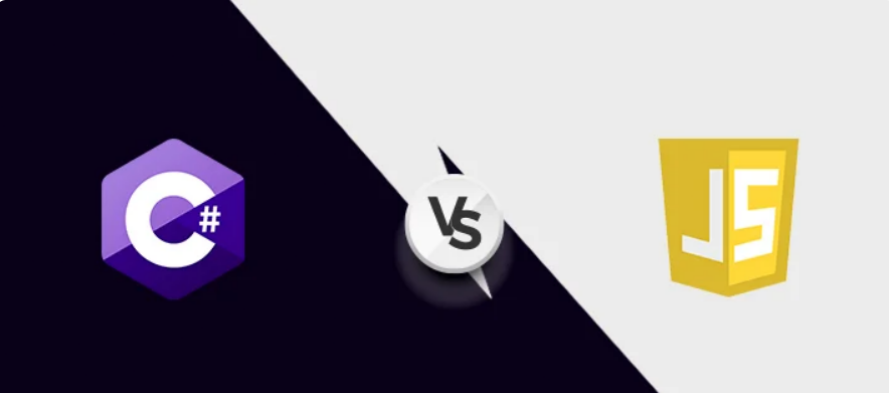 The two symbols of C Sharp and JavaScript.